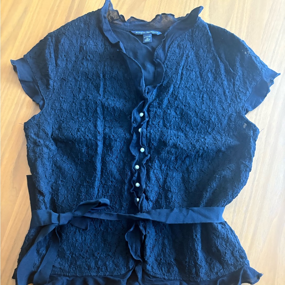 Banana Republic Black Lace Blouse